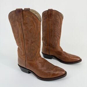 Double H Mens Western Cowboy Boots 2340 Size 9.5 EE Leather Square Toe USA Rodeo